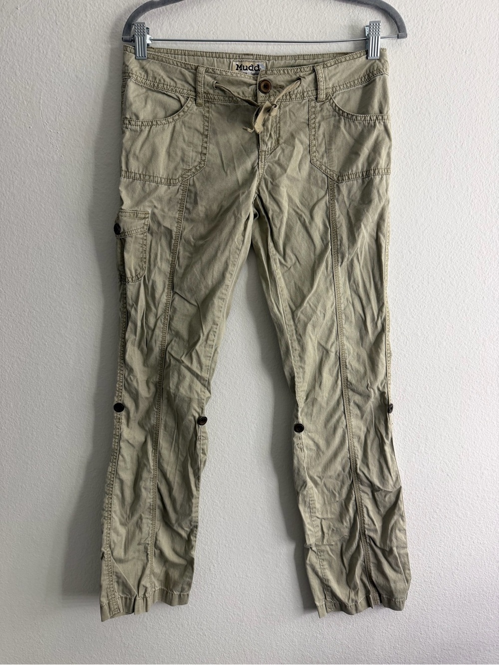Mudd Women’s Y2K Light Green Cargo Utility Pants Size 7